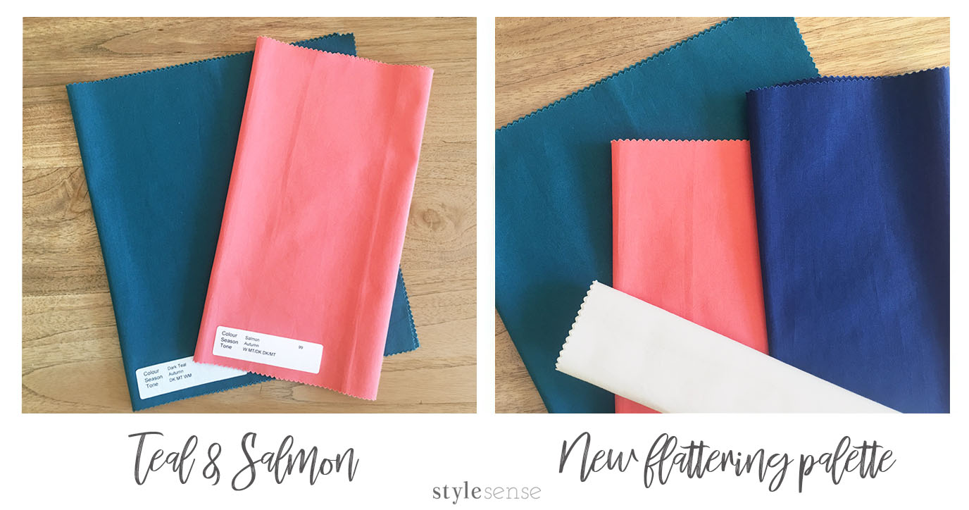 Teal and Salmon
